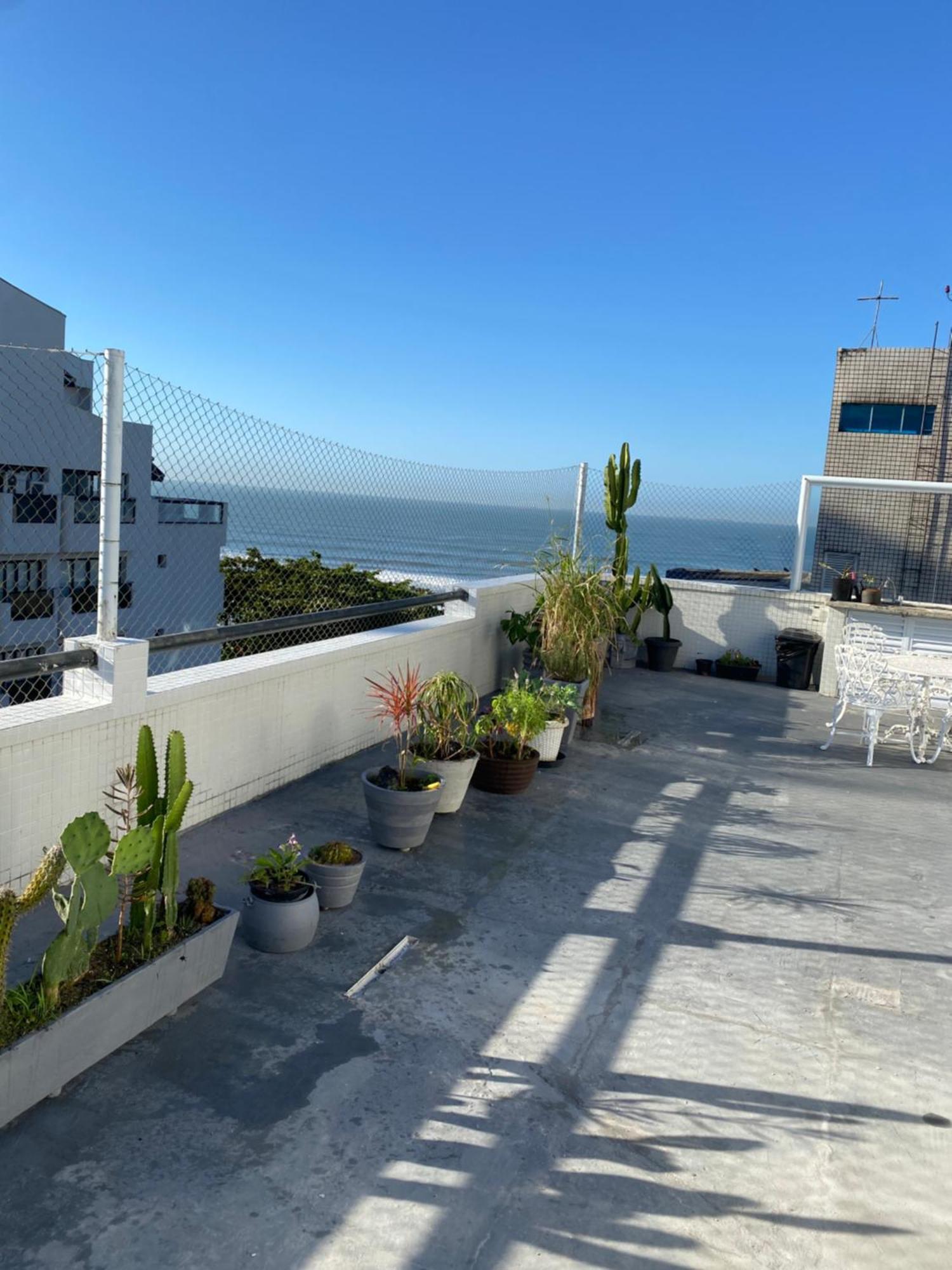 Cobertura Com Area Externa Com Vista Para O Mar Na Melhor Praia Do Guaruja Tombo Esterno foto
